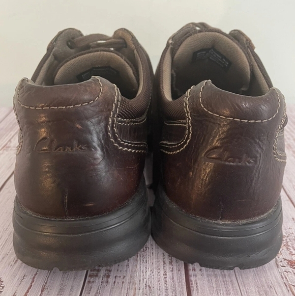 Clarks | Lace up OILY Leather Shoes Comfort SLOAN SIZE 11.5 CASUAL - Picture 6 of 11